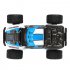 HS 18301 18302 1 18 2 4G 4WD 40   MPH High Speed Big Foot RC Racing Car OFF Road Vehicle Toys  blue 3 batteries