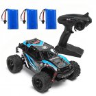 HS 18311/18312 1/18 40+MPH 2.4G 4CH 4WD High Speed Climber Crawler RC Car Toys blue_Three battery