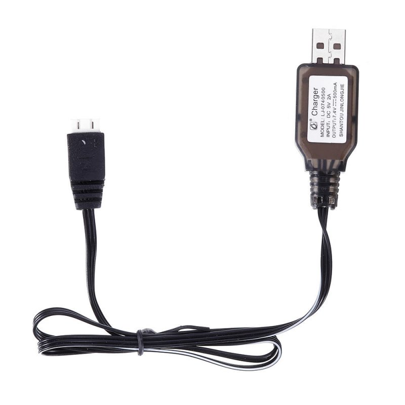 HS USB Charging Cable 7.4V 2S Li-ion Battery Charger for 18301 18302 18311 18312 1/18 RC Car Parts 7.4V 2S