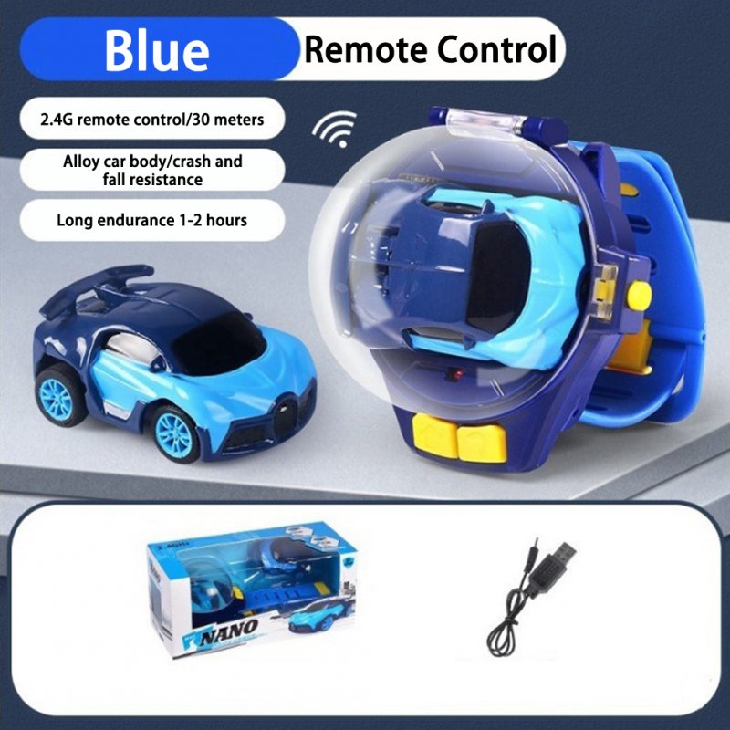 Children Mini Watch RC Car USB Rechargeable 2.4g Car Toy Gifts 