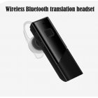 HT20 Smart Voice Translator Wireless Headset Bluetooth5 0 Earphone Multi Languages Instant Real time Translation black