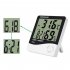 HTC 1 Home Indoor Temperature Hygrometer Desktop Digital Large Screen Hygrothermograph Alarm Clock HTC 1