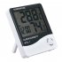 HTC 1 Home Indoor Temperature Hygrometer Desktop Digital Large Screen Hygrothermograph Alarm Clock HTC 1