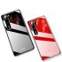 HUAWEI P30 Pro Simple Solid Color Acrylic Backboard   TPU Soft Edge Anti scratch Anti fall Protective Back Case red