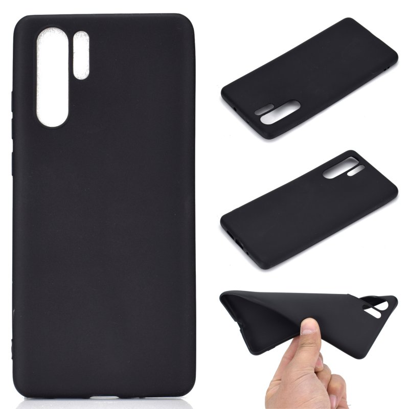 HUAWEI P30 pro Lovely Candy Color Matte TPU Anti-scratch Non-slip Protective Cover Back Case black