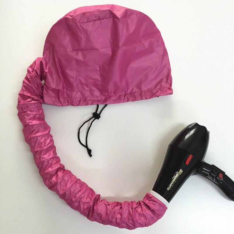 Hair Dryer Bonnet Hair Oil Heating Cap Drying Deep Conditioning Hair Care Styling Cap with Hose  Pink_23*26