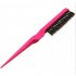 Hair Styling Tools 1pc Pink Plastic Salon comb hair teasing brush three row natural boar bristle hair comb Drop Ship 8f24