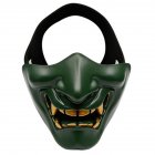 Half Face Mask Lower Face Protective Mask for Airsoft Paintball CS Game for Halloween Cosplay Costume Party Movie Prop green