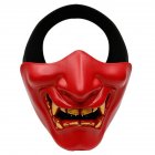 Half Face Mask Lower Face Protective Mask for Airsoft Paintball CS Game for Halloween Cosplay Costume Party Movie Prop red