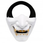 Half Face Mask Lower Face Protective Mask for Airsoft Paintball CS Game for Halloween Cosplay Costume Party Movie Prop white