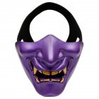 Half Face Mask Lower Face Protective Mask for Airsoft Paintball CS Game for Halloween Cosplay Costume Party Movie Prop purple