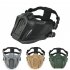 Half Face Mask Protective Mask Outdoor Game Mask black One size