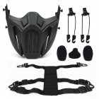 Half Face Mask Protective Mask Outdoor Game Mask black_One size