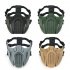 Half Face Mask Protective Mask Outdoor Game Mask gray One size