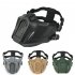 Half Face Mask Protective Mask Outdoor Game Mask soil color One size