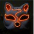 Half Faced LED Light Emitting Japanese styel Mask for Halloween Dress up Party Dance 16X18CM Pink