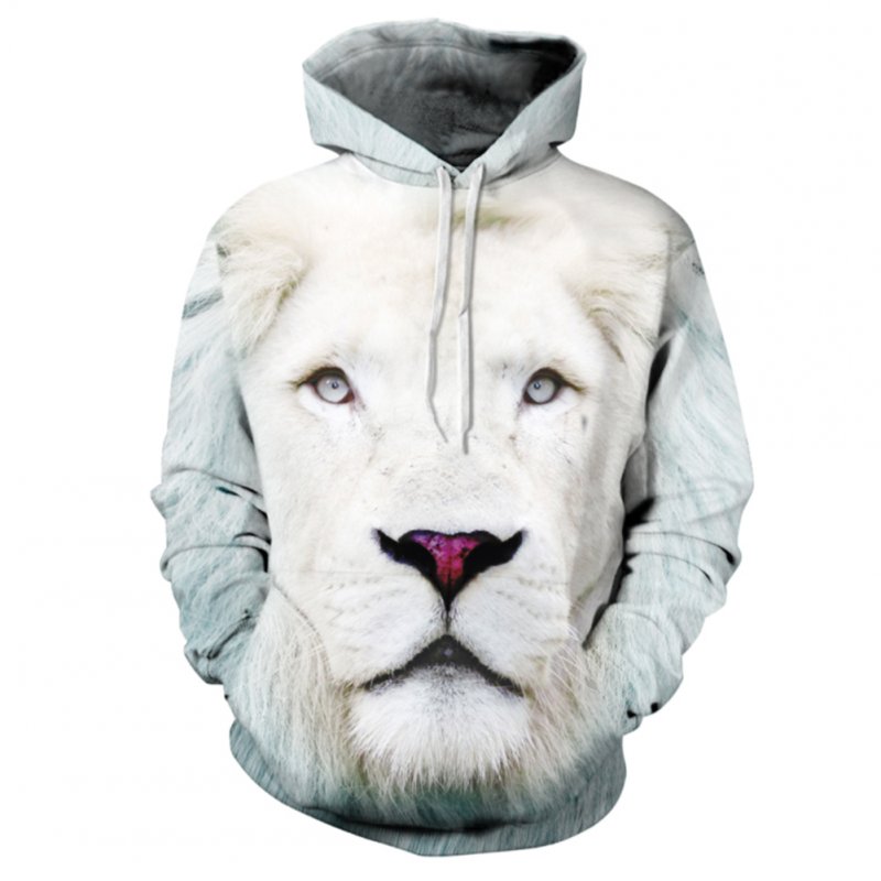 Halloween 3D Printed Lion Hoodie Cool Men/Women Casual Hooded Pullover as shown_XXL