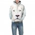 Halloween 3D Printed Lion Hoodie Cool Men Women Casual Hooded Pullover as shown XXL
