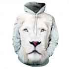 Halloween 3D Printed Lion Hoodie Cool Men Women Casual Hooded Pullover as shown XL