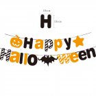 Halloween  Banner Tableware Paper Happy Halloween Banner Pumpkin Balloon Home Decoration Halloween alphabet garland
