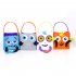 Halloween Candy Felt Holder Bag Square Cartoon Gift Hand Bag Halloween Kids Trick or Treating Bag 26 16CM A blue