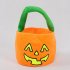 Halloween Candy Plush Basket Funny Pumpkin Cute Bat Plush Bucket With Handle For Halloween Party Favor Supplies Orange Pumpkin Basket 26cm85g As shown