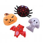 Halloween Catnip Toys Interactive Stuffed Chew Toys Kitten Cats Boredom Relief Teeth Cleaning Indoor Pet Supplies Ghost + Spider + Pumpkin + Bat