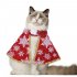 Halloween Christmas Pet Cape Cloak Puppy Cat Outfit Dress Up Coat Costume Red and white strips M