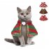 Halloween Christmas Pet Cape Cloak Puppy Cat Outfit Dress Up Coat Costume Red snowflake L