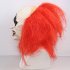 Halloween Clown Latex Mask with Red Wig Funny Headgear Cosplay Props for Horror Theme Party