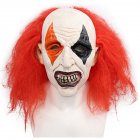 Halloween Clown Latex Mask with Red Wig Funny Headgear Cosplay Props