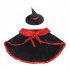 Halloween Costume Cat Cloak With Devil Horn Hat Funny Witch Cape Cute Cat Dog Clothes For Halloween Cosplay Party Suit  hat   cloak  L