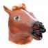Halloween Costume Prop Funny Horse Head Mask   C Brown   Black   White