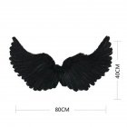 Halloween Costume Set Black Angel Wings Devil Fork Devil Horn For Children Headband Cosplay Props medium Black