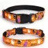 Halloween Cotton Dog Collar Heavy Duty Fall Dog Collar Durable Soft Fabric Pet Dog Collar For Small Medium Large Dog kitty monster    Size L  2 5 38 60 cm