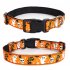 Halloween Cotton Dog Collar Heavy Duty Fall Dog Collar Durable Soft Fabric Pet Dog Collar For Small Medium Large Dog little spider    Size L  2 5 38 60 cm