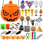Halloween Decompression Toys Set Pumpkin Bat Skull Squishy Toys Countdown Calendar Gifts Box  NG-01