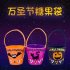 Halloween Decoration Cloth Art Felt Children Candy Bags Trick or Treat Candy Hand Basket Black pumpkin
