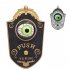 Halloween Decoration Eyeball Doorbell Haunted House Animated Doorbell With Sound Effects Trick Or Treat Party Props white crack