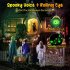 Halloween Decoration Eyeball Doorbell Haunted House Animated Doorbell With Sound Effects Trick Or Treat Party Props white crack