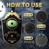 Halloween Decoration Eyeball Doorbell Haunted House Animated Doorbell With Sound Effects Trick Or Treat Party Props white crack