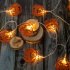 Halloween Decoration LED Iron Art 3M 10 LED Garden Home Fairy Hanging String Lights Halloween Decor Iron Pumpkin