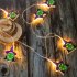 Halloween Decoration LED Iron Art 3M 10 LED Garden Home Fairy Hanging String Lights Halloween Decor Iron Pumpkin