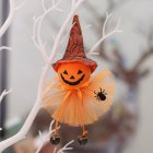 Halloween Decorations Cartoon Mesh Skirt Pumpkin Witch Hanging Bell Pendant Halloween Venue Layout Props X-Y53 Pumpkin