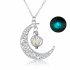 Halloween Decorations Gifts Ornaments Christmas Gifts Glowing Moon Pumpkin Creative Pendant Sky Blue Luminous Women Necklace  NY353 Blue Green