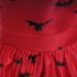 Halloween Dress Pumpkin Bat Print Princess Dress with Hat WS005 Red  with hat  140cm