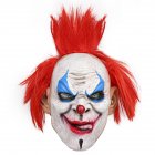 Halloween Flame Clown Mask Horror Red Nose Clown Latex Headgear Cosplay