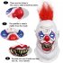 Halloween Full Face Clown Latex Mask with Hair Masquerade Dress Up Props for Haunted House