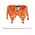 Halloween Funny Adjustable Pet Collar with Bells for Dog Cat Jewelry Orange Neck circumference 20 39cm