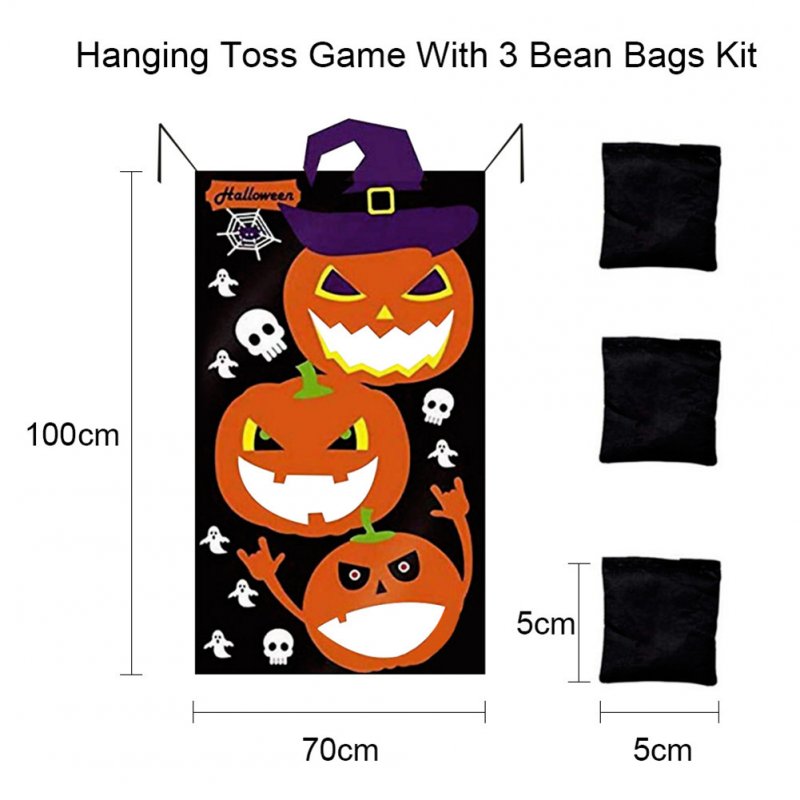 Halloween Game Installation Outdoor Sandbag Throwing Game Felt Game Halloween Curtain Decoration Type B